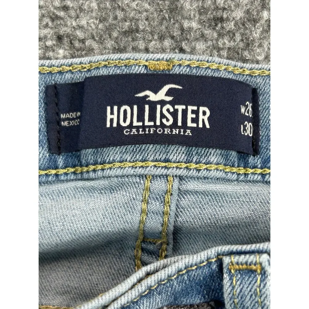 Hollister Women's Light Wash Skinny Jeans W26 L30 Stretch Denim - Picture 4 of 8